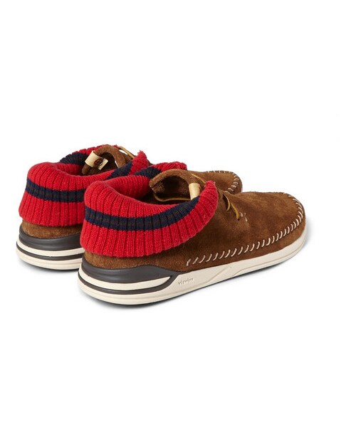 VISVIM（ビズビム）の「Malisset-Folk Suede and Knitted Sneakers（シューズ・メンズ・Brown・US 8 (EU 7)/US 8.5 (EU 7.5)/US 9 (EU 8)/US 9.5 (EU 8.5)/US 10 (EU 9)/US 10.5 (EU 9.5)/US 11 (EU 10)/US 12 (EU 11)）」の4枚目の写真