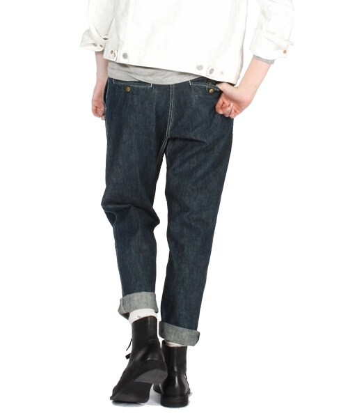 RNA-N(アールエヌエーエヌ)の「<予約>Nクライミングデニムパンツ(パンツ・レディース・ライトブルー/インディゴブルー・M)」の4枚目の写真