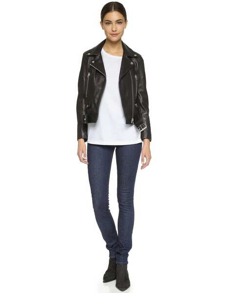 Acne Studios（アクネストゥディオズ）の「Acne Studios Mock Leather Moto Jacket（ライダースジャケット・レディース・Black・34/36/38/40）」の5枚目の写真