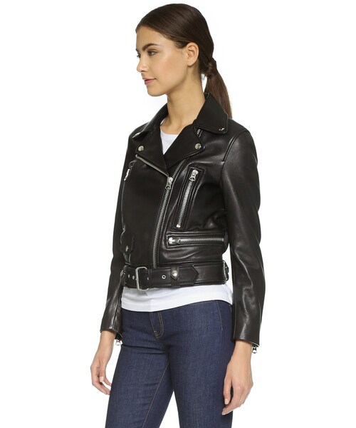 Acne Studios（アクネストゥディオズ）の「Acne Studios Mock Leather Moto Jacket（ライダースジャケット・レディース・Black・34/36/38/40）」の3枚目の写真