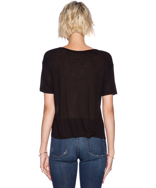 alexanderwang（アレキサンダーワン）の「T by Alexander Wang Soft Melange Rib Oversize Tee（Tシャツ/カットソー・レディース・Black・XS/S/M/L）」の2枚目の写真