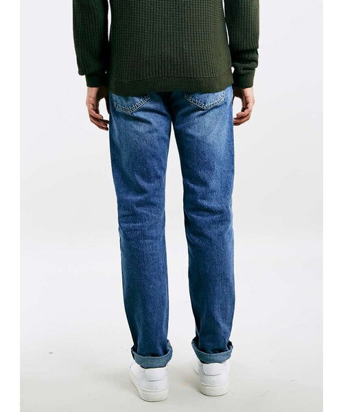 TOPMAN(トップマン)の「Ltd Blue Broken Twill Slim Tapered Jeans(デニムパンツ・メンズ・Blue・28S/30S/32S/28R/30R/32R/34R/30L/32L)」の3枚目の写真