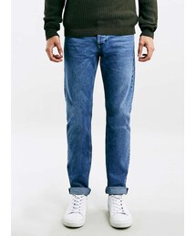 TOPMAN | Ltd Blue Broken Twill Slim Tapered Jeans(デニムパンツ)