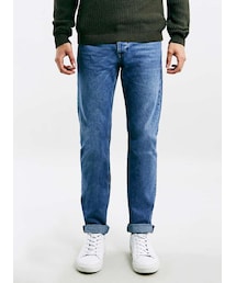 TOPMAN | Ltd Blue Broken Twill Slim Tapered Jeans(デニムパンツ)