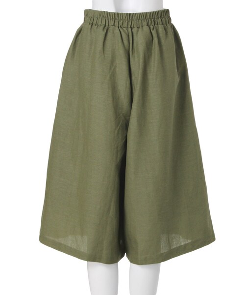 FLOVE(フローブ)の「リネンガウチョパンツ(パンツ・レディース・ホワイト/カーキ・F)」の8枚目の写真