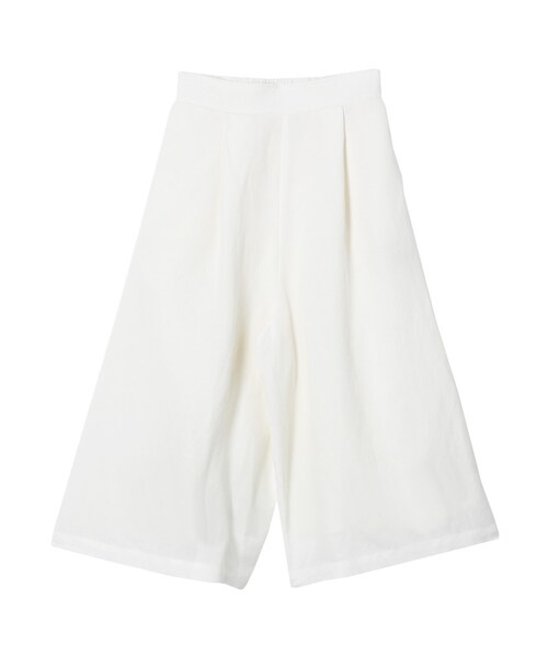 FLOVE(フローブ)の「リネンガウチョパンツ(パンツ・レディース・ホワイト/カーキ・F)」の1枚目の写真