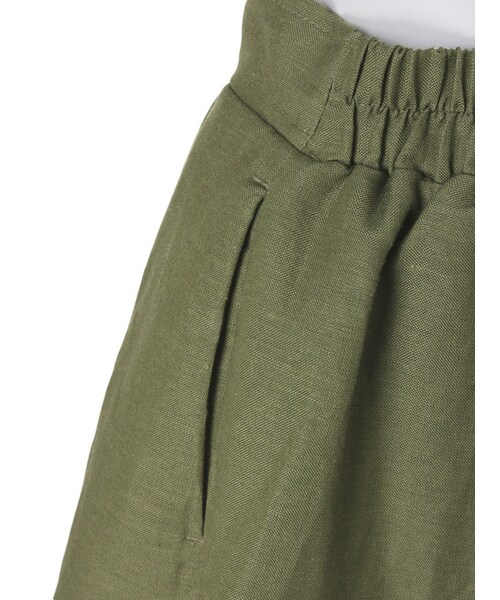 FLOVE(フローブ)の「リネンガウチョパンツ(パンツ・レディース・ホワイト/カーキ・F)」の10枚目の写真