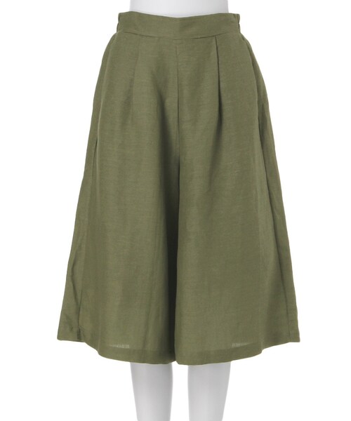 FLOVE(フローブ)の「リネンガウチョパンツ(パンツ・レディース・ホワイト/カーキ・F)」の6枚目の写真