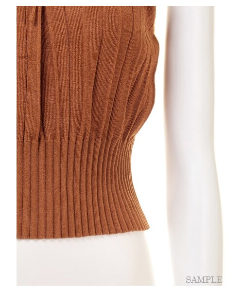 LILY BROWN（リリーブラウン）の「プリーツトップス（タンクトップ・レディース・PNK/BRW/NVY・F）」の10枚目の写真