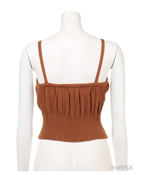 LILY BROWN（リリーブラウン）の「プリーツトップス（タンクトップ・レディース・PNK/BRW/NVY・F）」の5枚目の写真