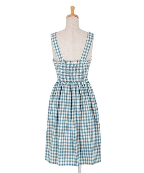 F i.n.t（フィント）の「マーガレット釦ギンガムチェックキャミワンピース/F i.n.t（ワンピース・レディース・その他）」の2枚目の写真