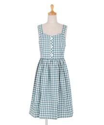 F i.n.t | マーガレット釦ギンガムチェックキャミワンピース/F i.n.t(ワンピース)