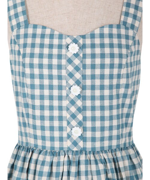 F i.n.t（フィント）の「マーガレット釦ギンガムチェックキャミワンピース/F i.n.t（ワンピース・レディース・その他）」の3枚目の写真