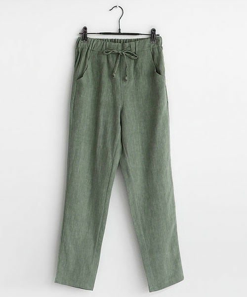 DHOLIC（ディーホリック）の「ウォッシュカラーリネンイージーパンツ（その他パンツ・レディース・アイボリー/ネイビー/ベージュ/ライトカーキ/ライトピンク・S/M/L）」の3枚目の写真