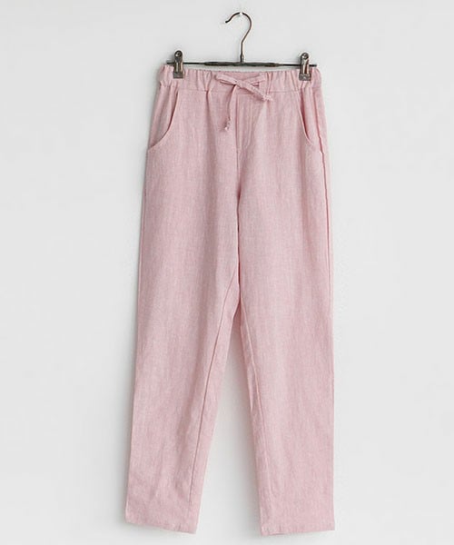 DHOLIC（ディーホリック）の「ウォッシュカラーリネンイージーパンツ（その他パンツ・レディース・アイボリー/ネイビー/ベージュ/ライトカーキ/ライトピンク・S/M/L）」の5枚目の写真