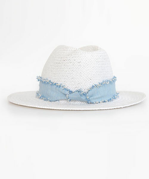 DHOLIC（ディーホリック）の「リボンペーパーヤーンストローハット（ハット・レディース・ライトベージュ/ホワイト・FREE）」の2枚目の写真