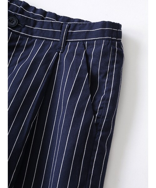w closet（ダブルクローゼット）の「ストライプガウチョパンツ（パンツ・レディース・オフホワイト/ネイビー・FREE）」の7枚目の写真