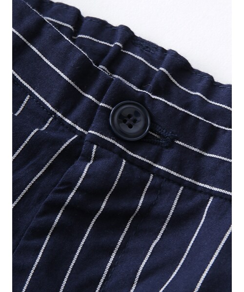 w closet（ダブルクローゼット）の「ストライプガウチョパンツ（パンツ・レディース・オフホワイト/ネイビー・FREE）」の8枚目の写真