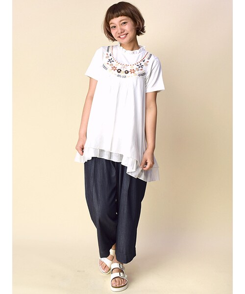 w closet（ダブルクローゼット）の「刺繍入りチュニック（）」 - WEAR