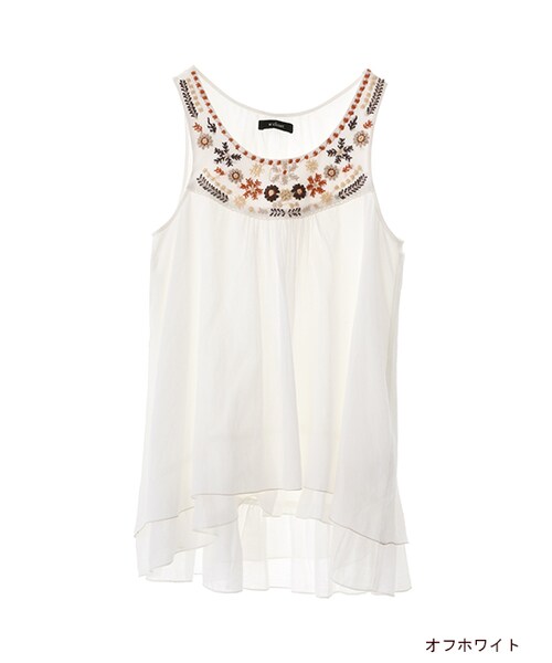 w closet（ダブルクローゼット）の「刺繍入りチュニック