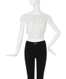 MURUA | 【FEMININE】フリルシャーリングブラウス(トップス)