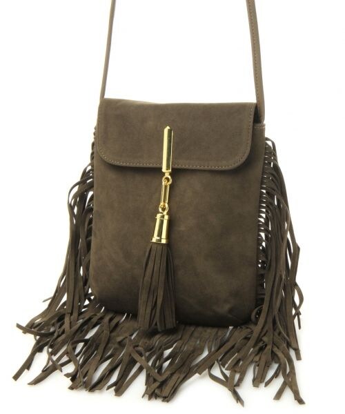 BLISS POINT（ブリスポイント）の「カナグツキフリンジショルダー（バッグ・レディース・ブラック/ブラウン/カーキ・ONE SIZE）」の7枚目の写真