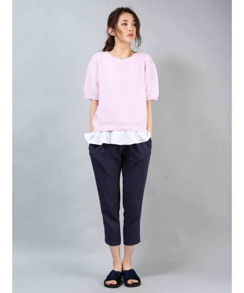 Rouge vif la cle（ルージュヴィフラクレ）の「MOHI ポニークロスベルトサンダル（シューズ・レディース・ベージュ/ネイビー・35/36/37/38/39）」の11枚目の写真