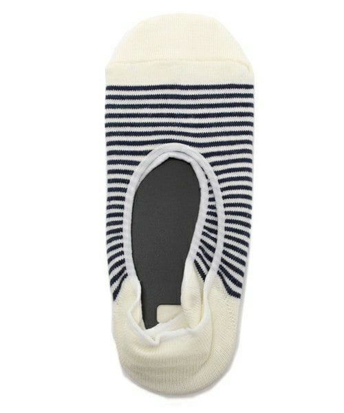 UNION STATION（ユニオンステーション）の「インソールソックス/パネルボーダー（ソックス/靴下・メンズ・ホワイト/ブルー/ネイビー・FREE）」の2枚目の写真