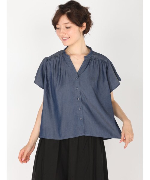 Rinajour（リナジュール）の「RINA ギャザーヨークB（トップス・レディース・INDIGO/USED・F）」の8枚目の写真