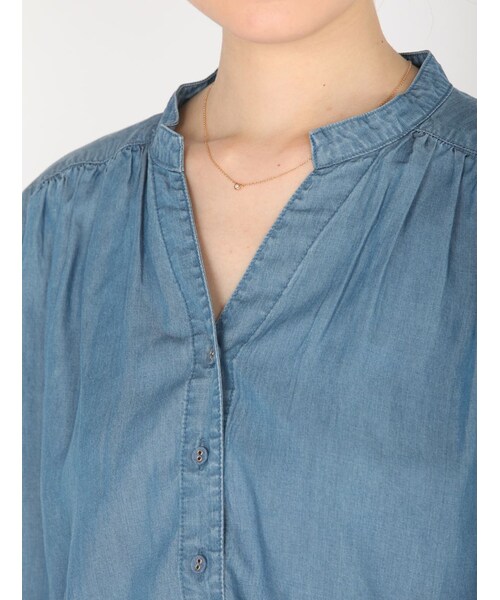 Rinajour（リナジュール）の「RINA ギャザーヨークB（トップス・レディース・INDIGO/USED・F）」の4枚目の写真