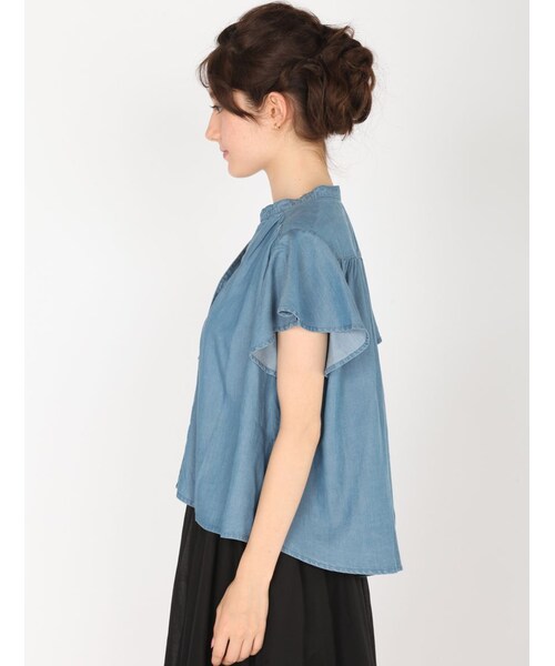 Rinajour（リナジュール）の「RINA ギャザーヨークB（トップス・レディース・INDIGO/USED・F）」の2枚目の写真