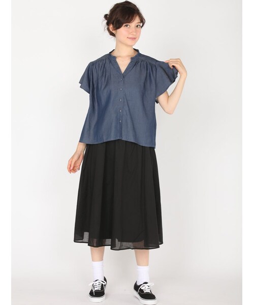 Rinajour（リナジュール）の「RINA ギャザーヨークB（トップス・レディース・INDIGO/USED・F）」の9枚目の写真