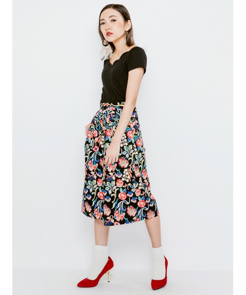EVRIS(エヴリス)の「変形ヒールパンプス(シューズ・レディース・ブラック/レッド/イエロー/ミックス・S/M/L)」の6枚目の写真
