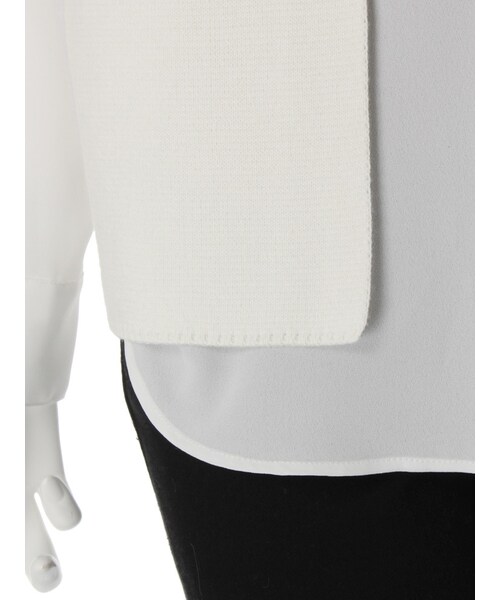 LAGUNAMOON(ラグナムーン)の「スリットレイヤードプルオーバー(トップス・レディース・ホワイト/チャコールグレー)」の9枚目の写真