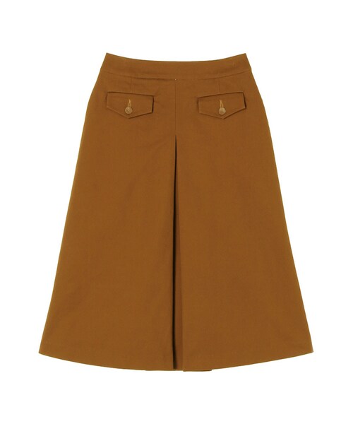 LAGUNAMOON(ラグナムーン)の「インバーテッドプリーツミモレスカート(スカート・レディース・ホワイト/キャメル・S/M)」の10枚目の写真