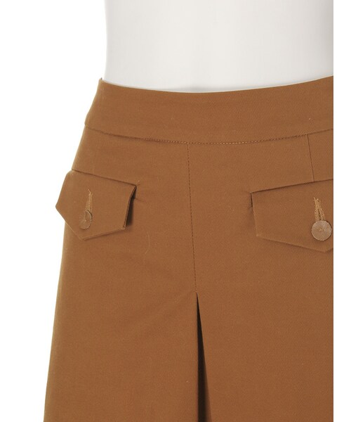 LAGUNAMOON(ラグナムーン)の「インバーテッドプリーツミモレスカート(スカート・レディース・ホワイト/キャメル・S/M)」の7枚目の写真