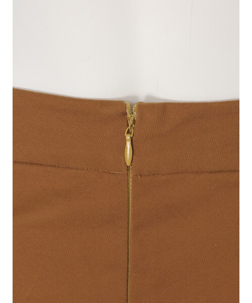 LAGUNAMOON(ラグナムーン)の「インバーテッドプリーツミモレスカート(スカート・レディース・ホワイト/キャメル・S/M)」の9枚目の写真