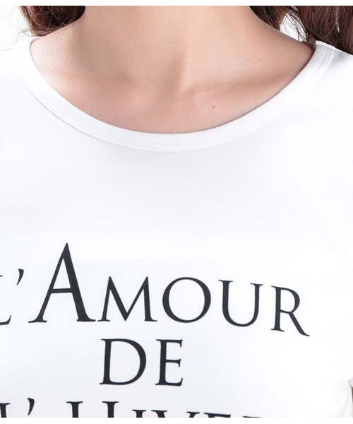 ROPE'（ロペ）の「L’AMOUR プリントTシャツ（トップス・レディース・ホワイト・M）」の5枚目の写真