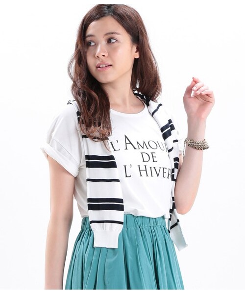 ROPE'（ロペ）の「L’AMOUR プリントTシャツ（トップス・レディース・ホワイト・M）」の2枚目の写真