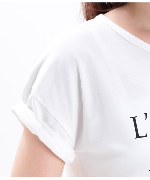ROPE'（ロペ）の「L’AMOUR プリントTシャツ（トップス・レディース・ホワイト・M）」の6枚目の写真