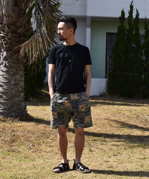 VIRGOwearworks（ヴァルゴウェアワークス）の「Vintage crazy camo shorts カモ 迷彩柄 ショートパンツ（パンツ・メンズ・LEAF CAMO/TIGER CAMO・2/3/4）」の5枚目の写真