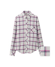 UNIQLO | WOMEN ライトフランネルチェックシャツ（長袖）A(シャツ/ブラウス)