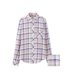 UNIQLO | WOMEN ライトフランネルチェックシャツ（長袖）B(シャツ/ブラウス)