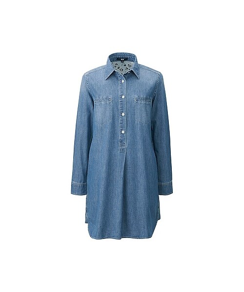 ユニクロ ユニクロ の Women デニムワンピース 長袖 ワンピース Wear