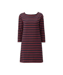 UNIQLO | WOMEN ボーダーワンピース（7分袖）(ワンピース)