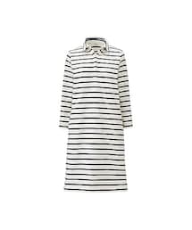 UNIQLO | WOMEN ボーダーシャツワンピース（7分袖）(ワンピース)