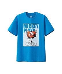 UNIQLO | MEN ミッキープレイズグラフィックT（半袖）H67(Tシャツ/カットソー)