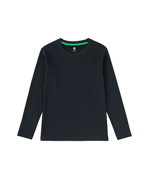 UNIQLO（ユニクロ）の「BOYS ソフトタッチクルーネックT（長袖）（その他トップス・キッズ・GRAY/NAVY/OFF WHITE/RED/GREEN/BLACK/ORANGE/BLUE・110/140/150/130/120/160）」の3枚目の写真