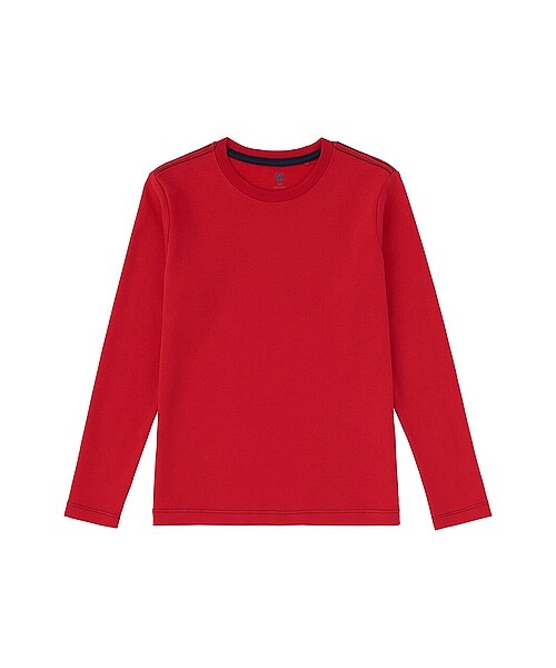UNIQLO（ユニクロ）の「BOYS ソフトタッチクルーネックT（長袖）（その他トップス・キッズ・GRAY/NAVY/OFF WHITE/RED/GREEN/BLACK/ORANGE/BLUE・110/140/150/130/120/160）」の7枚目の写真