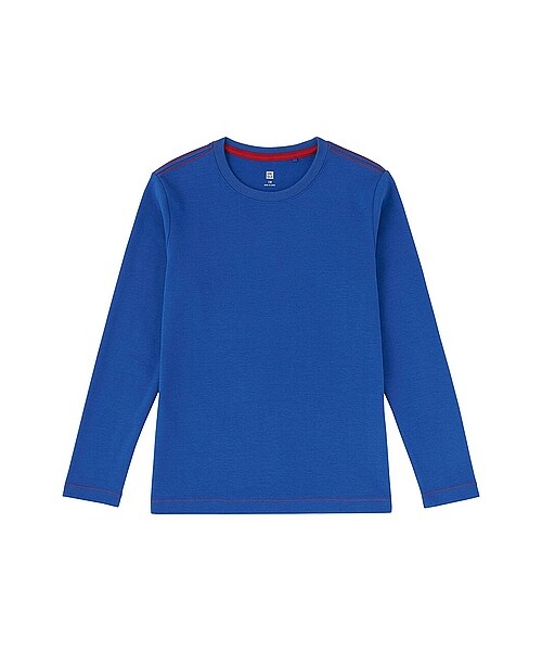 UNIQLO（ユニクロ）の「BOYS ソフトタッチクルーネックT（長袖）（その他トップス・キッズ・GRAY/NAVY/OFF WHITE/RED/GREEN/BLACK/ORANGE/BLUE・110/140/150/130/120/160）」の6枚目の写真